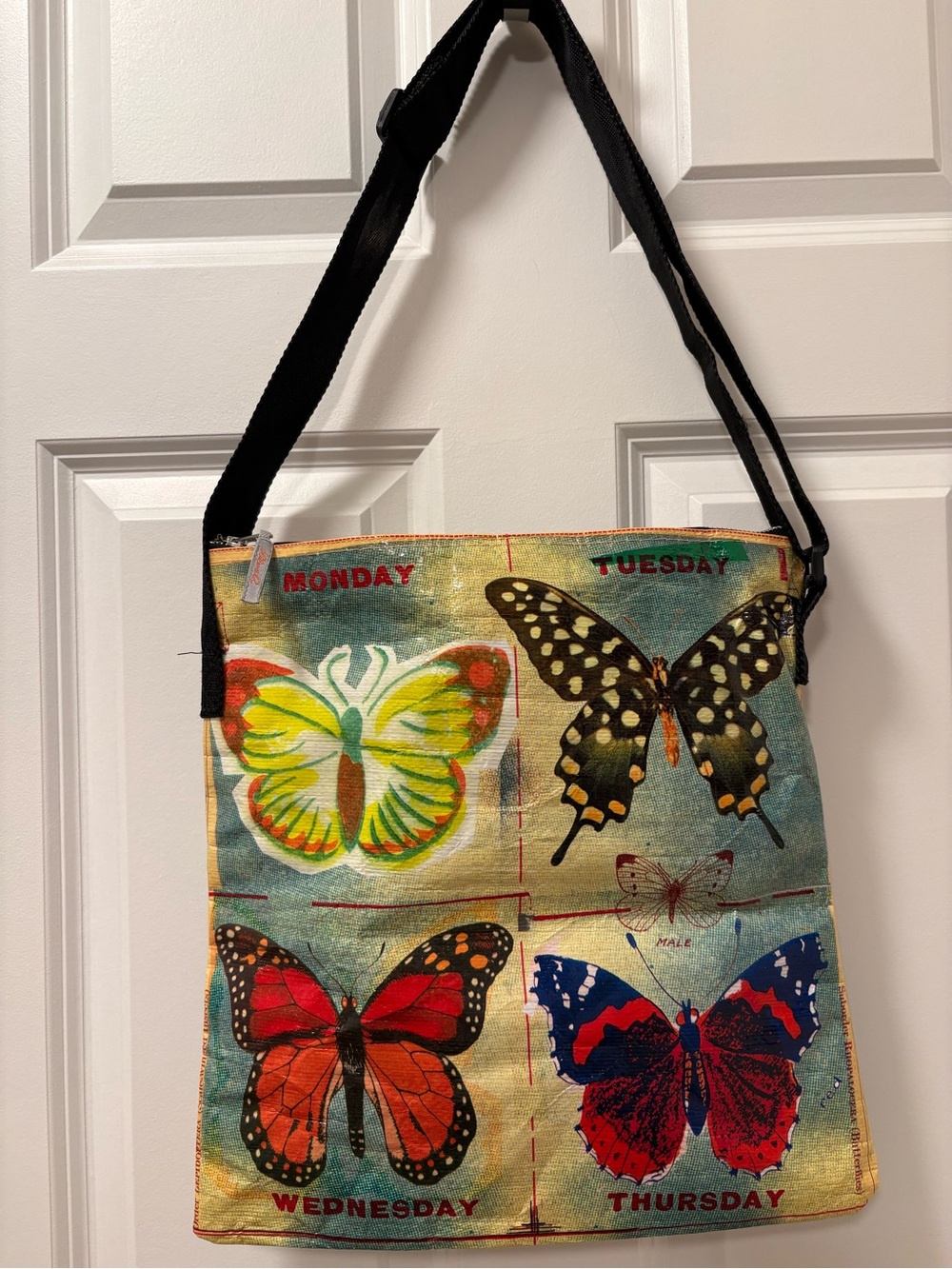 Blue Q Butterfly Days of the Week Shoulder Bag - Multicolor